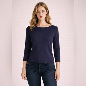 Ann Taylor Navy Knit Sweater | Size S | excellent condition